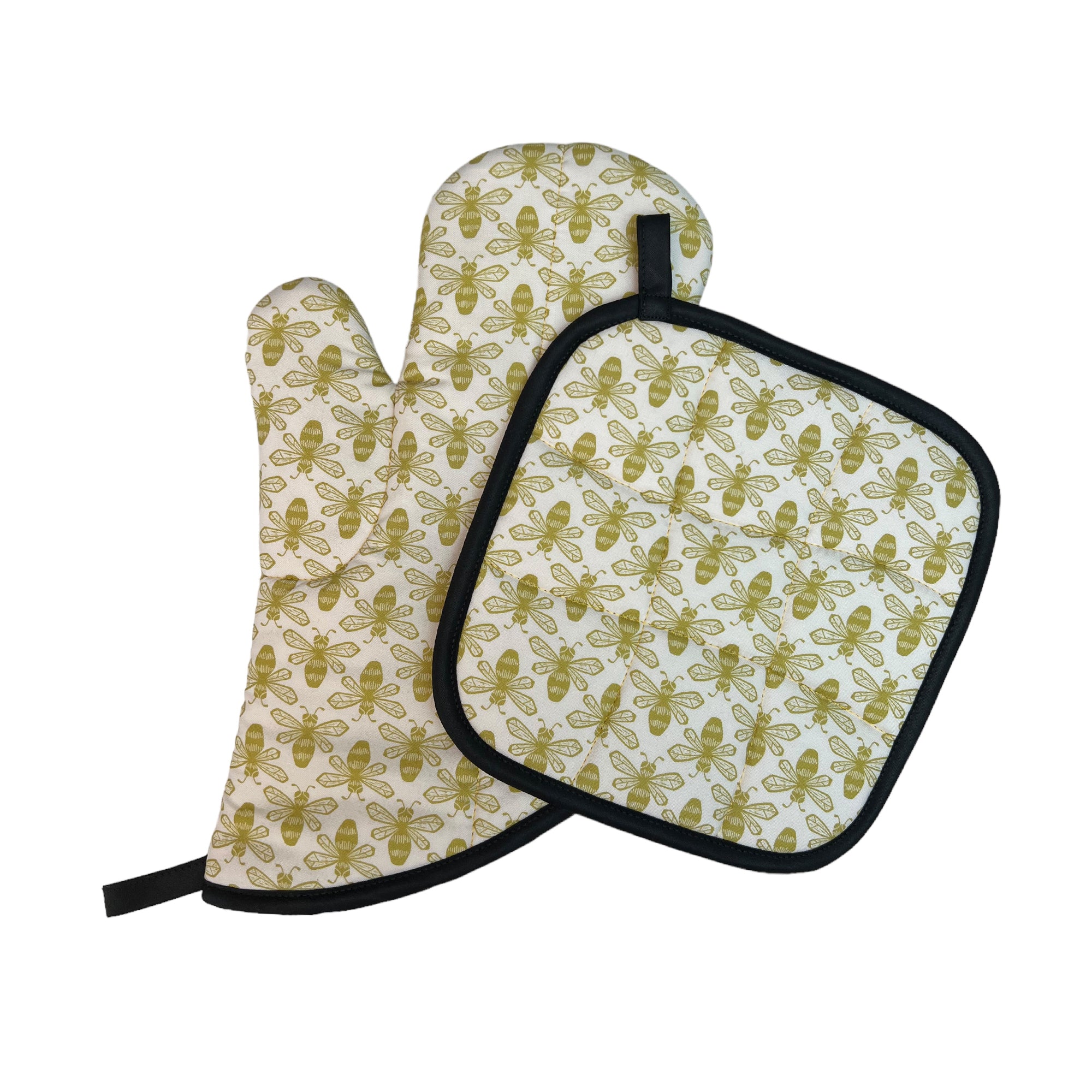 Golden Bees Mitt Set