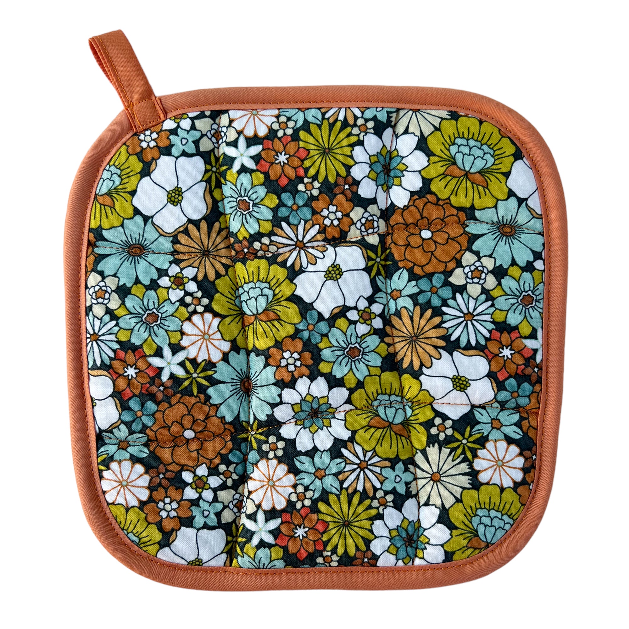 70's Flowers Pot holder