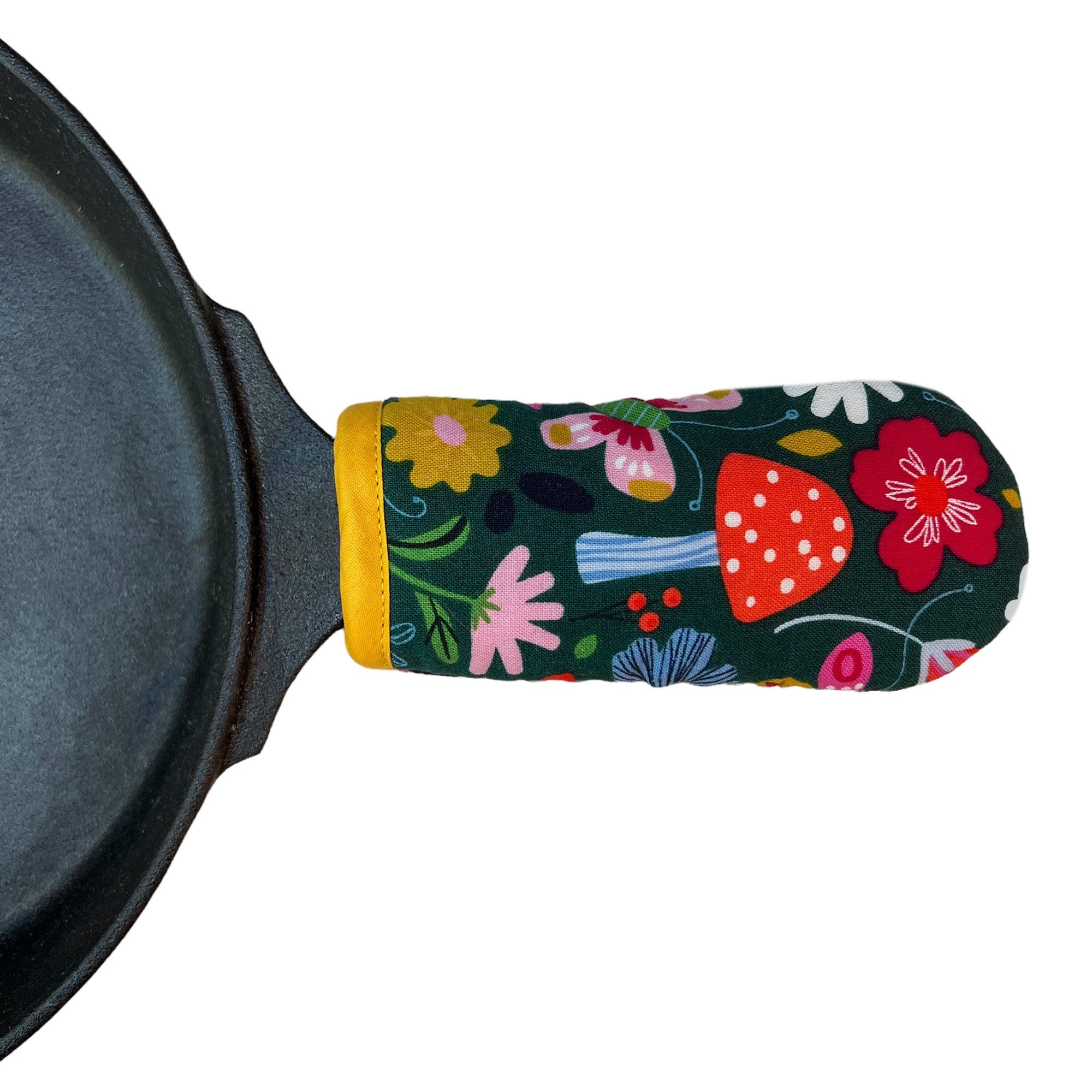 Floral Mushrooms Cast Iron Skillet Mitt