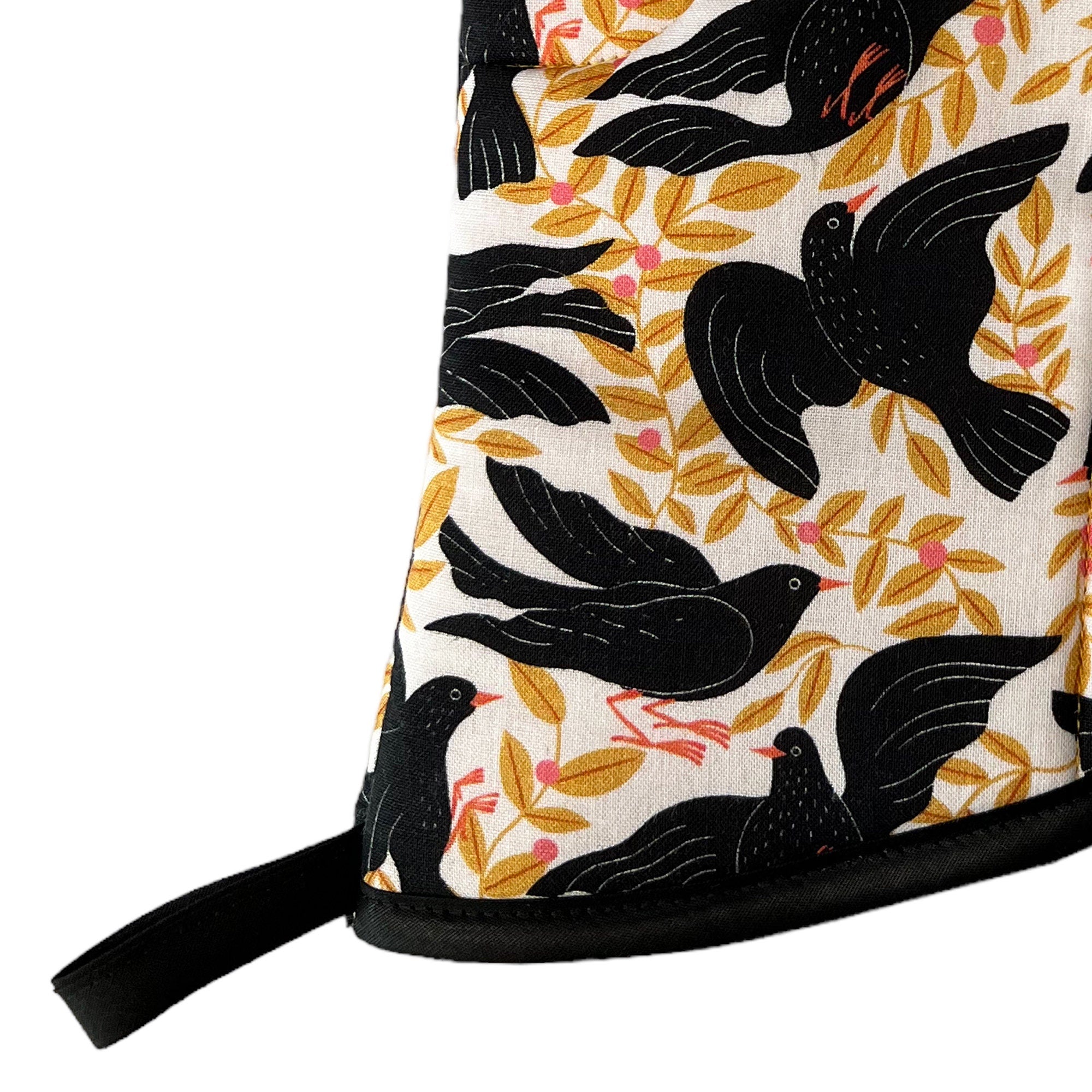 Black Birds Oven Mitt