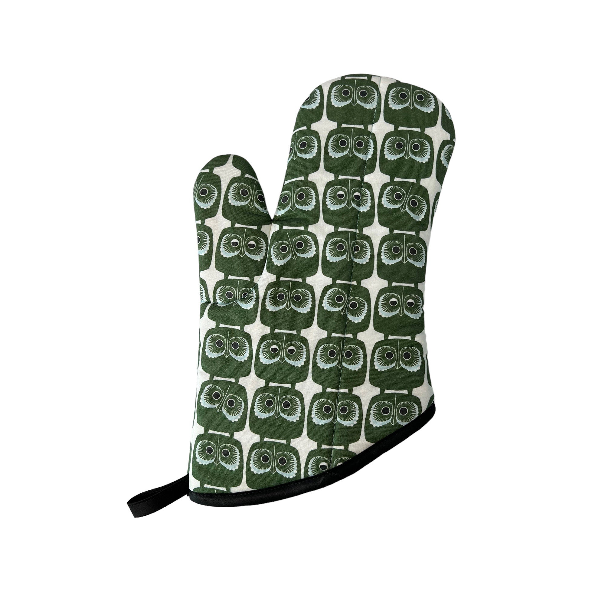 Green Owls Oven Mitt