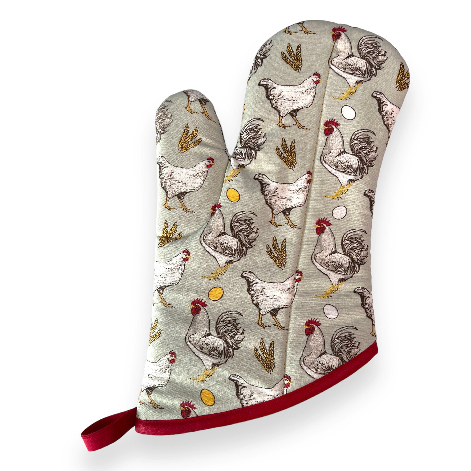 Barnyard Chickens Oven Mitt