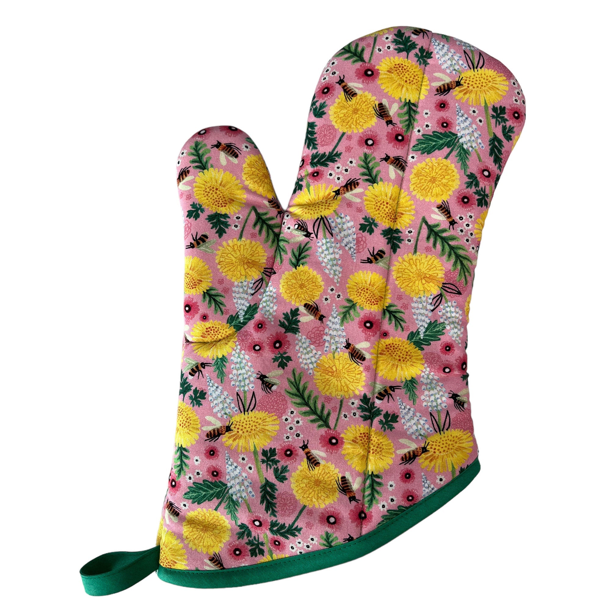 SALE- Springtime Bees Oven Mitt