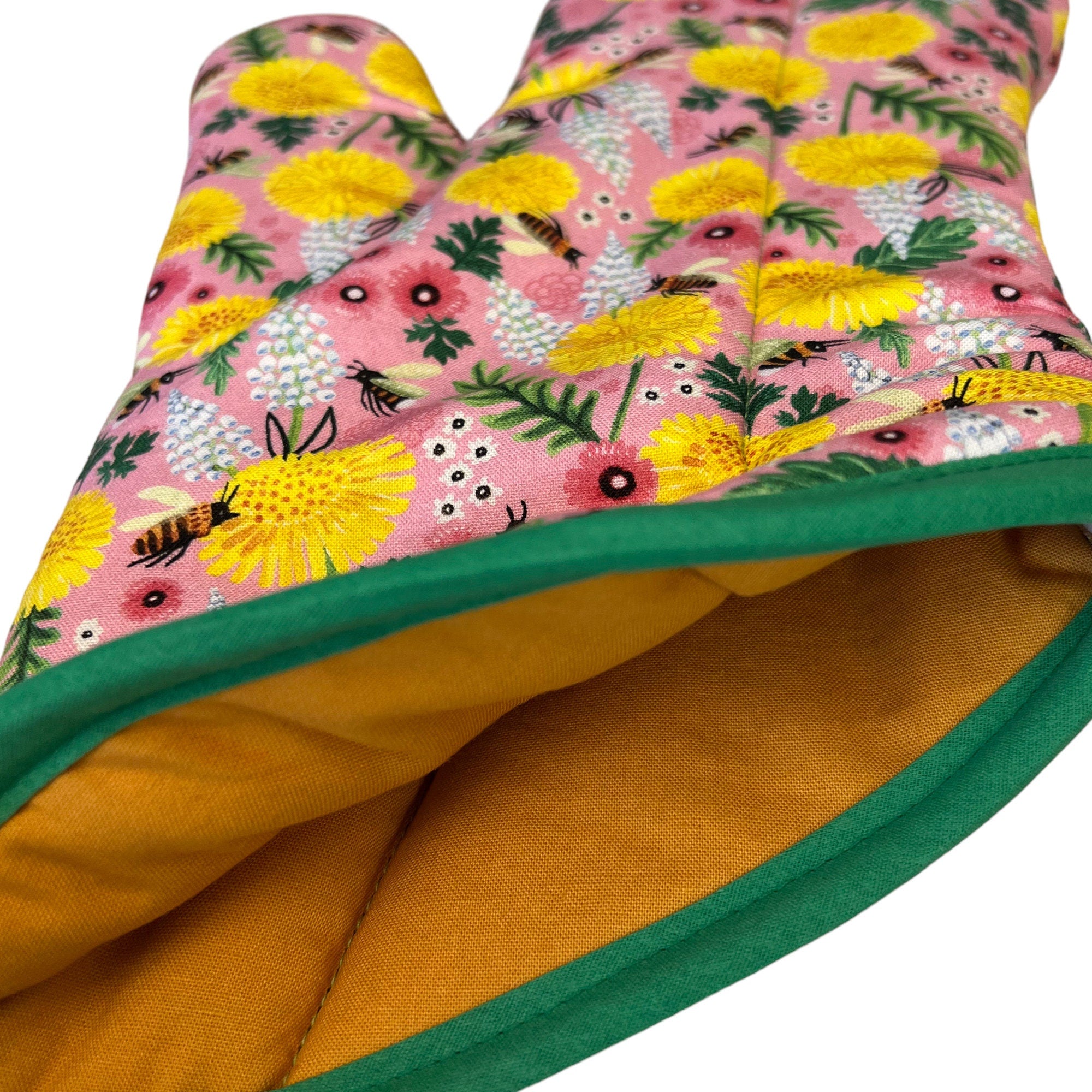 SALE- Springtime Bees Oven Mitt