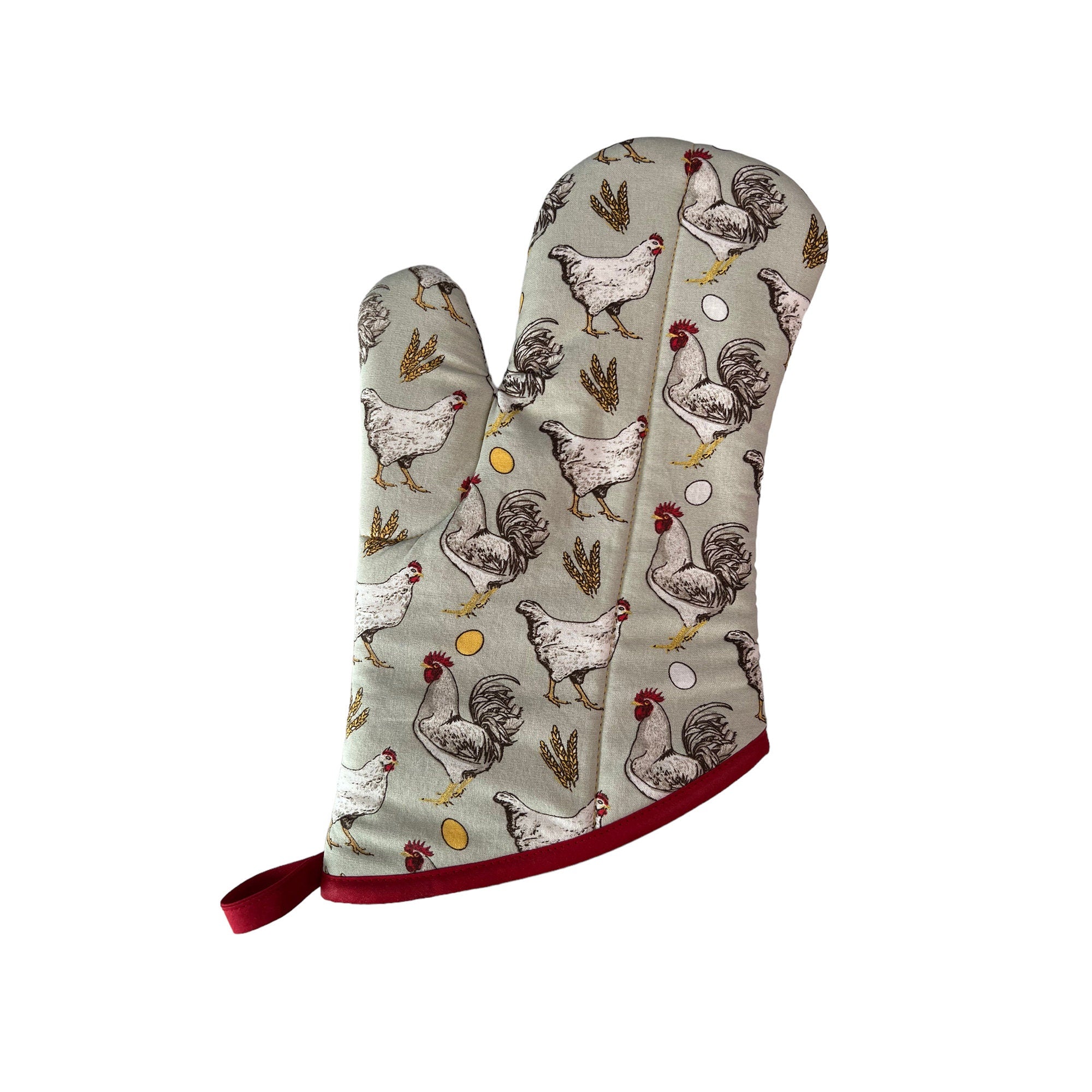 Barnyard Chickens Oven Mitt