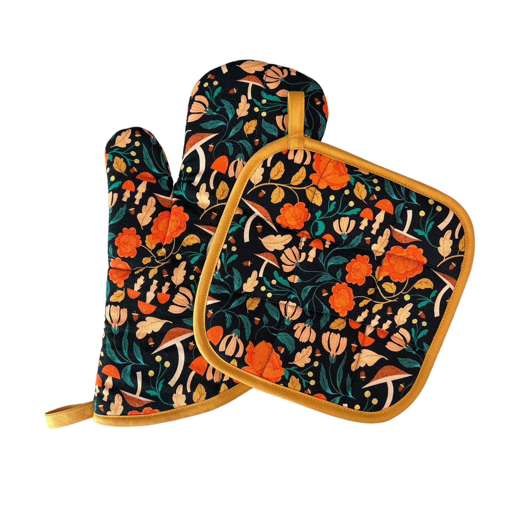 Mushroom Flora Mitt Set