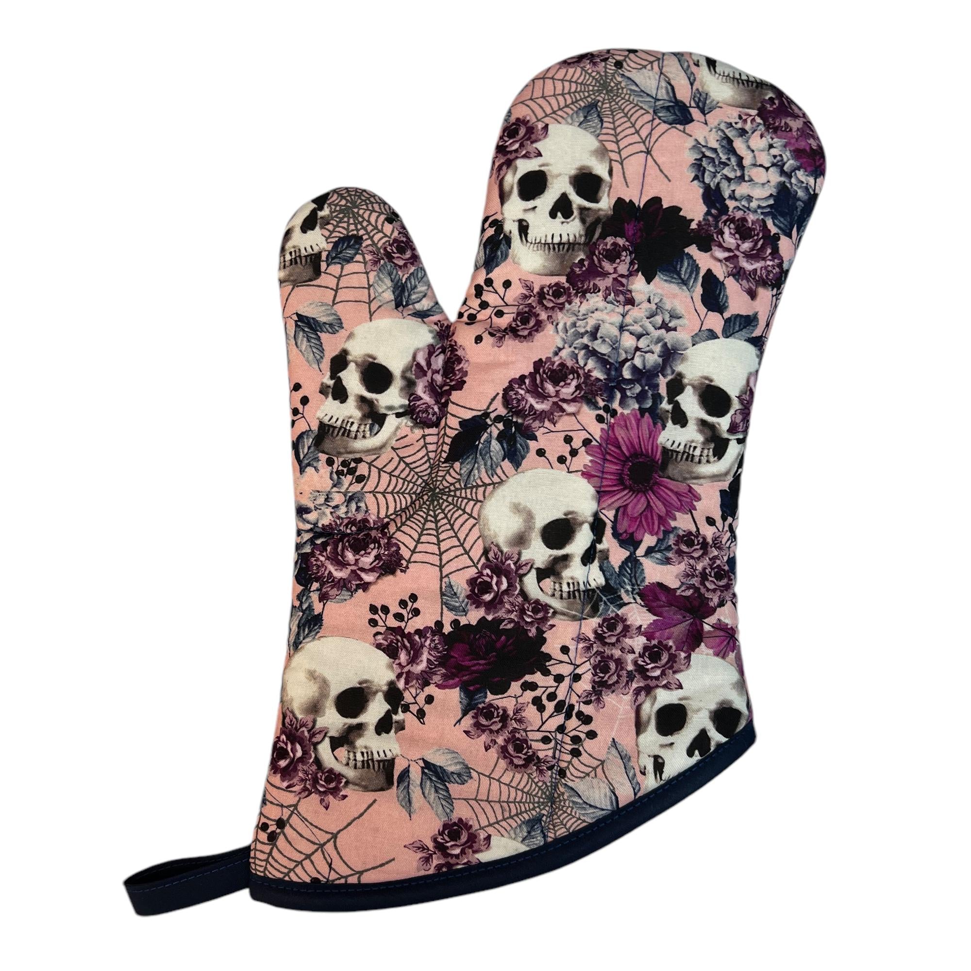 Midnight Garden of Skulls Mitt Set