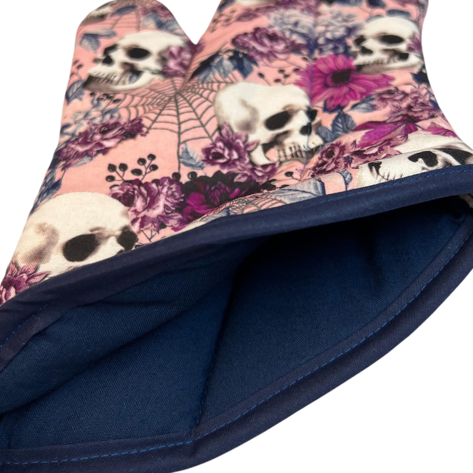 Midnight Garden of Skulls Mitt Set