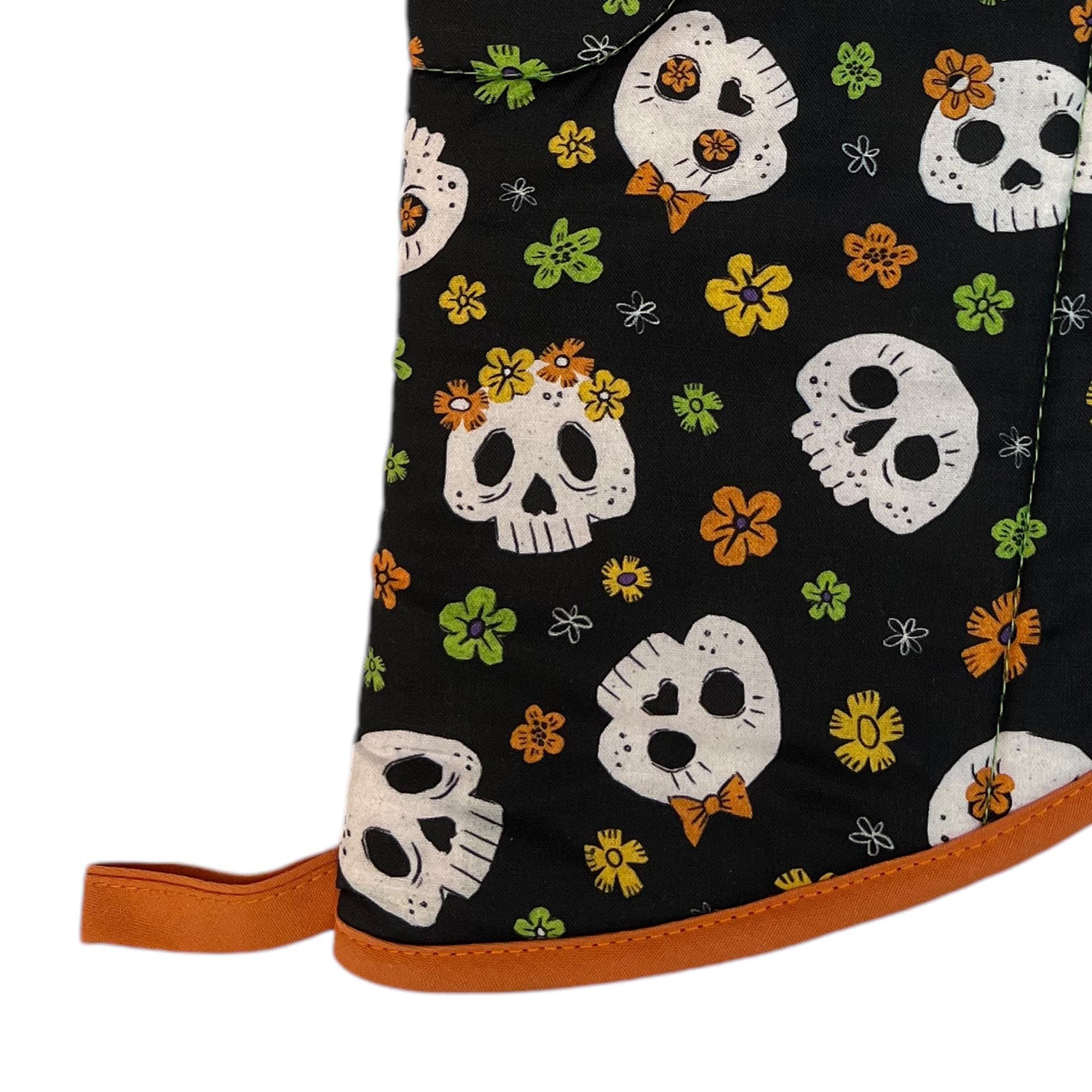 Skulls in Bloom Oven Mitt