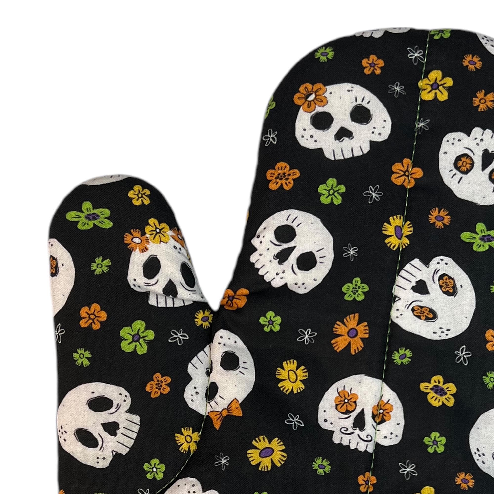 Skulls in Bloom Oven Mitt