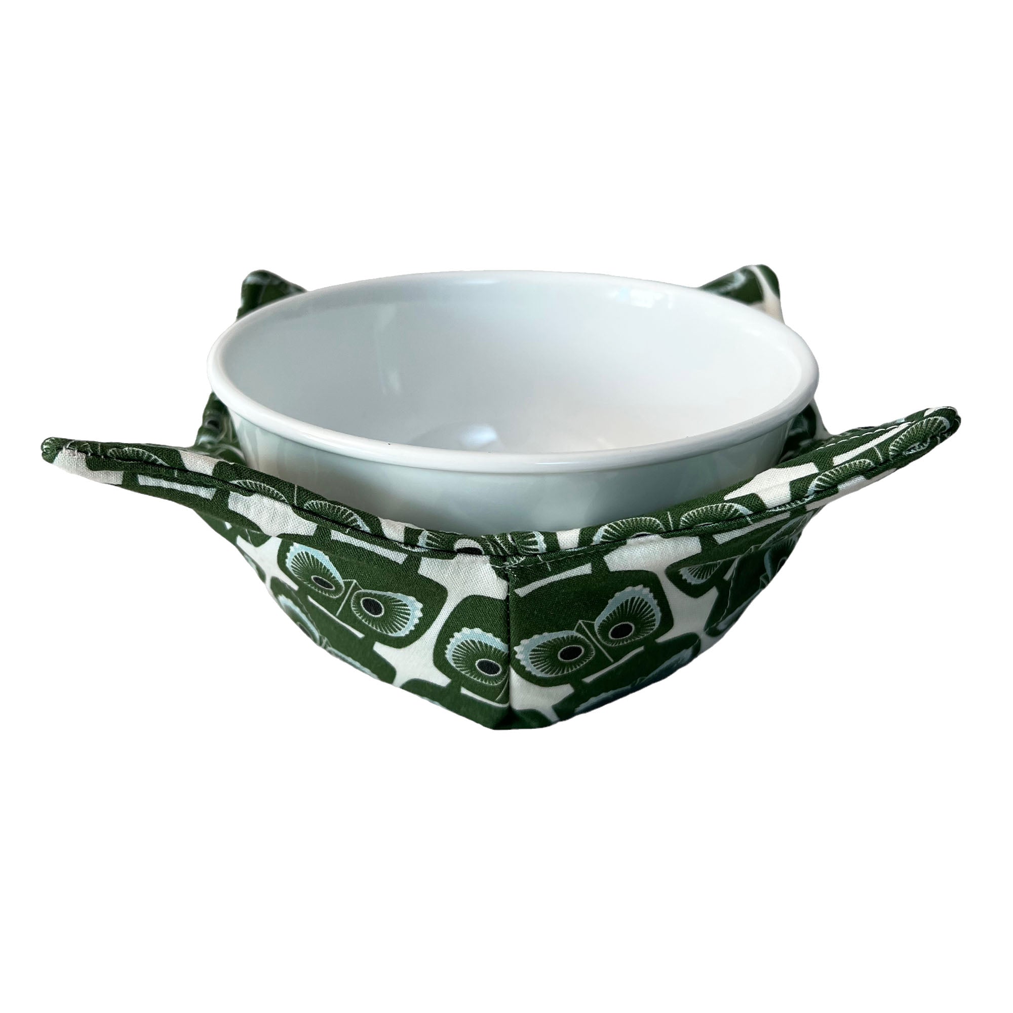 Green Owls Microwave Bowl Cozy