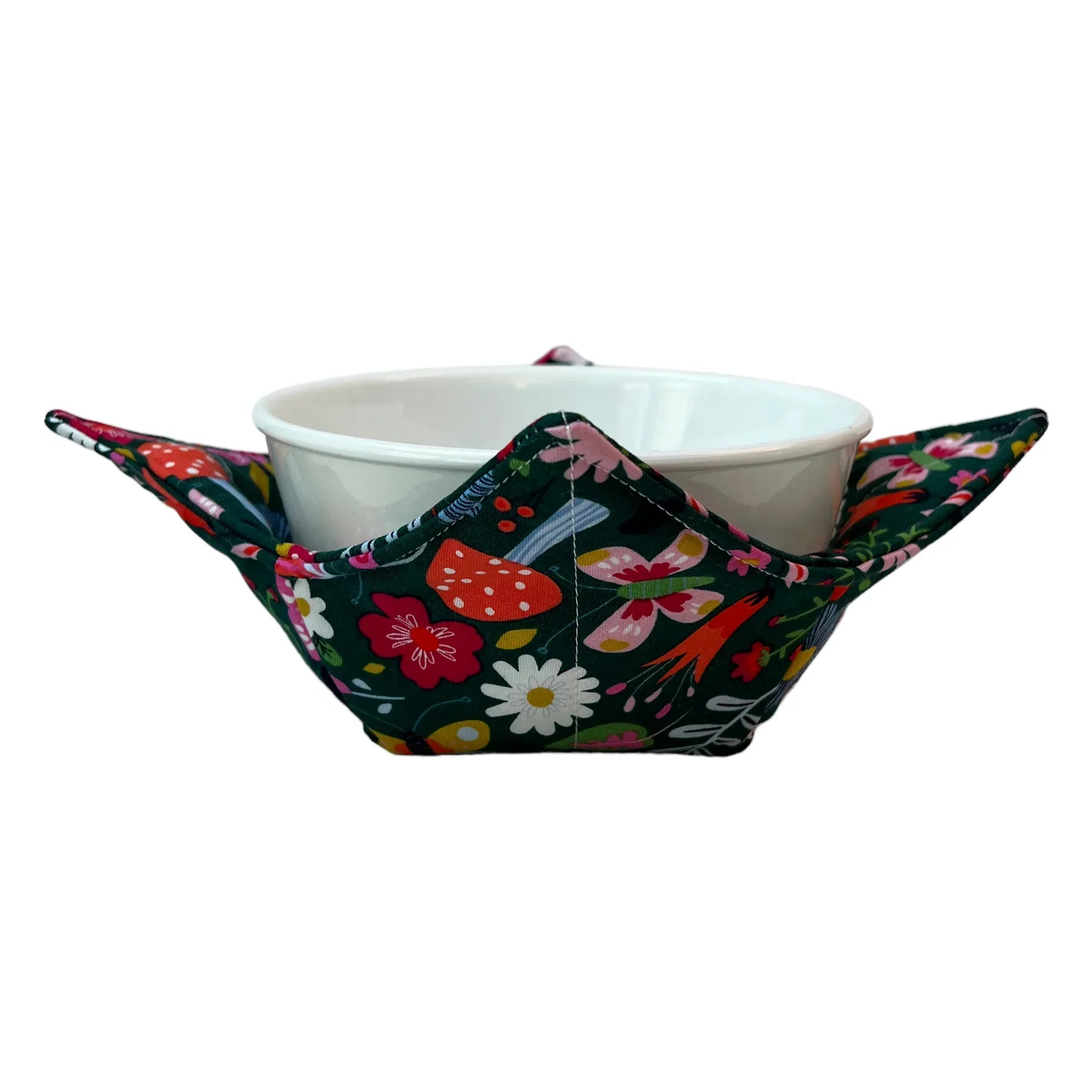 Floral Mushroom Microwave Bowl Cozy